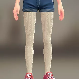 リブあみタイツ