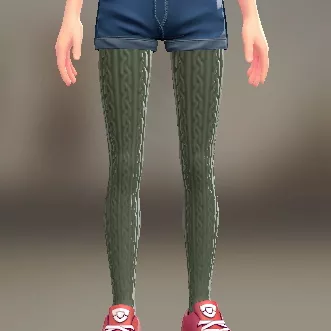 リブあみタイツ