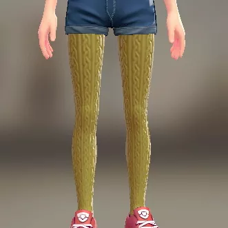 リブあみタイツ