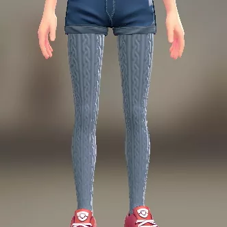 リブあみタイツ