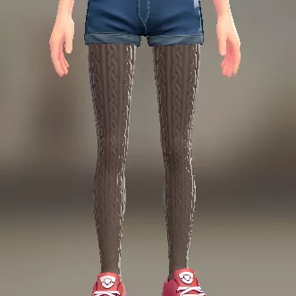 リブあみタイツ