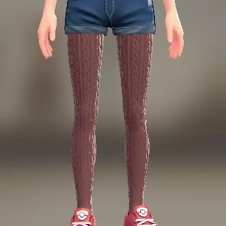 リブあみタイツ