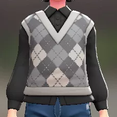 ニットベスト＆ブラウスセット