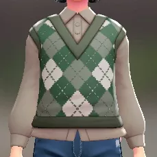 ニットベスト＆ブラウスセット