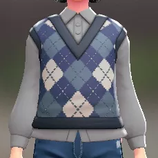 ニットベスト＆ブラウスセット