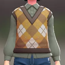 ニットベスト＆ブラウスセット