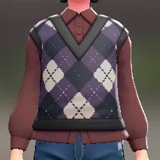 ニットベスト＆ブラウスセット