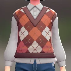 ニットベスト＆ブラウスセット