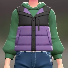 ダウンベスト＆パーカーセット