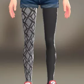 アシメデザインタイツ