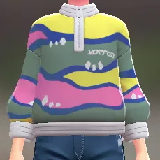 パターンジップスウェット