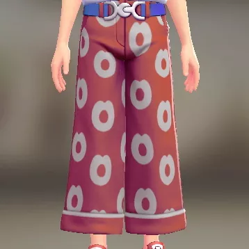 パターンワイドパンツセット