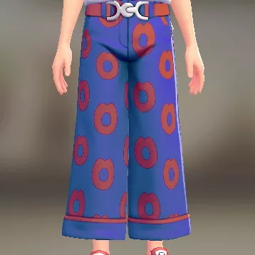 パターンワイドパンツセット