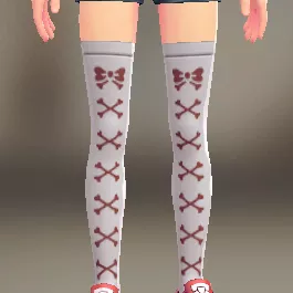 ボーンリボンサイハイソックス