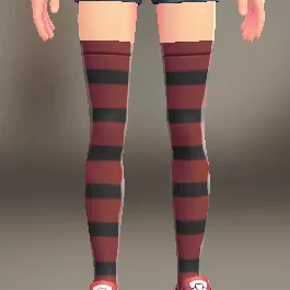 ボーダーサイハイソックス