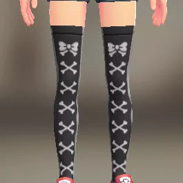 ボーンリボンサイハイソックス