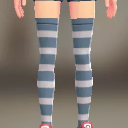 ボーダーサイハイソックス