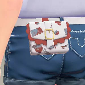 パターンフリルポーチ