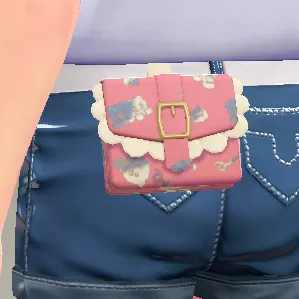 パターンフリルポーチ