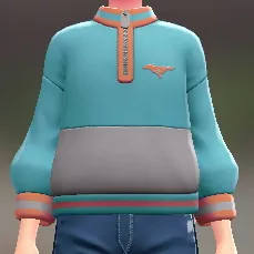 バイカラージップスウェット