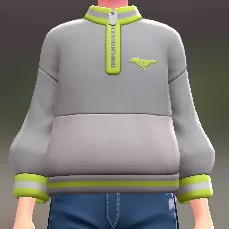 バイカラージップスウェット