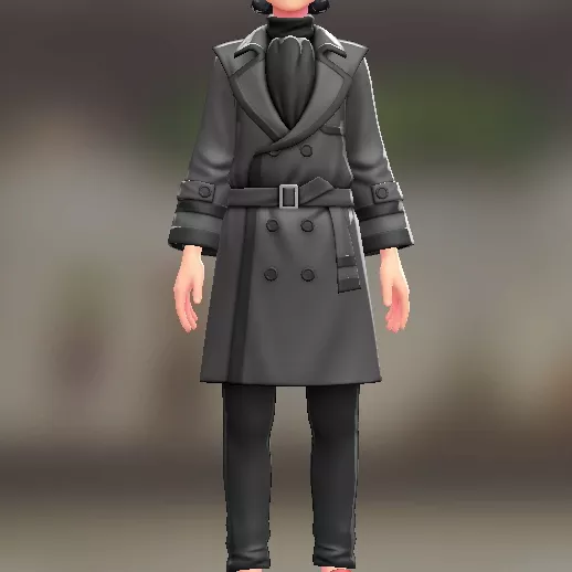 トレンチコート＆パンツセット