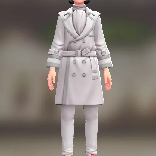 トレンチコート＆パンツセット