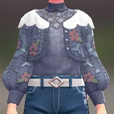 カーディガン＆ブラウスセット