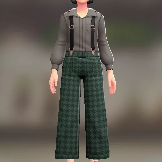 サスペンダーパンツセット