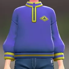 ワンポイントジップスウェット