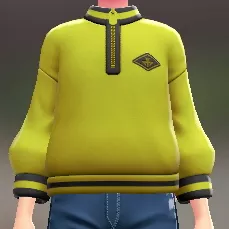 ワンポイントジップスウェット