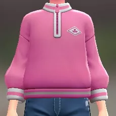 ワンポイントジップスウェット