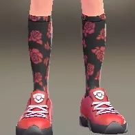 ローズパターンハイソックス