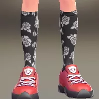 ローズパターンハイソックス