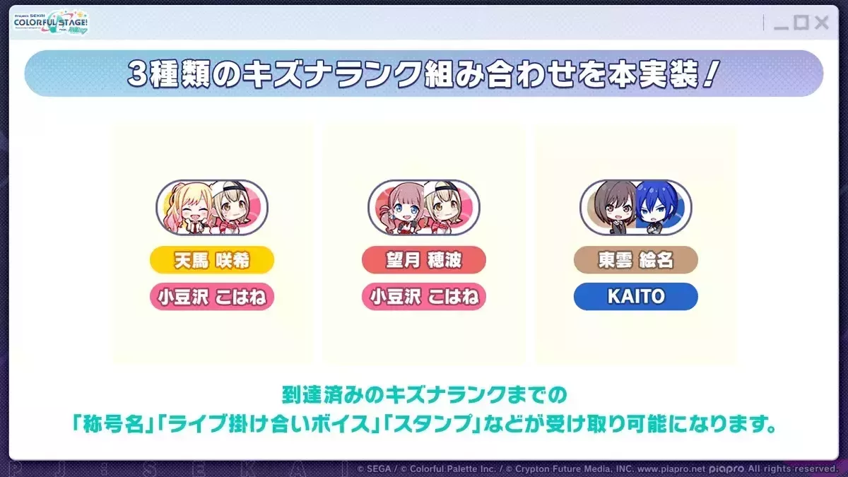 キズナランク追加