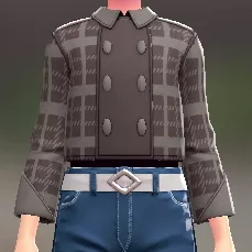 チェックがらショートPコート