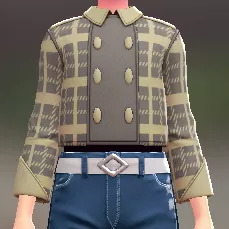 チェックがらショートPコート