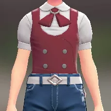 ベスト＆リボンブラウスセット