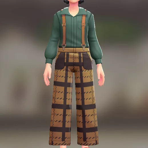 サスペンダーパンツセット