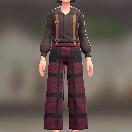 サスペンダーパンツセット