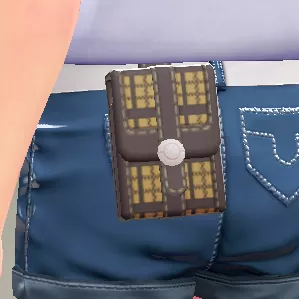 チェックがらスクエアポーチ