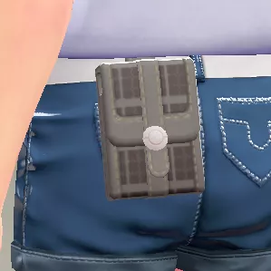 チェックがらスクエアポーチ