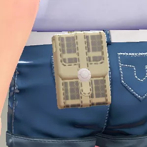 チェックがらスクエアポーチ