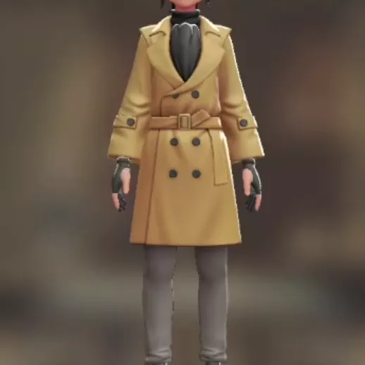 トレンチコート＆パンツセット