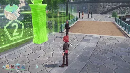 ベンチに向かう