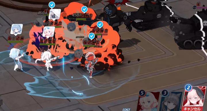 味方のヘルメット団を回復する