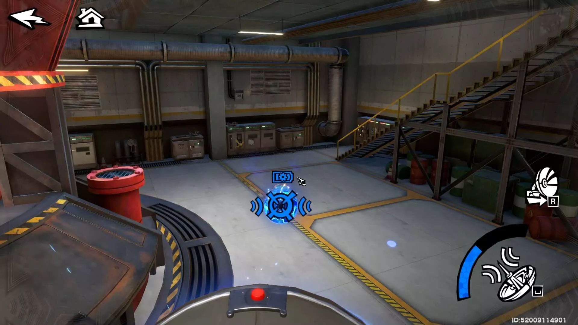 右の青エネルギーのロボットエネルギーを吸収