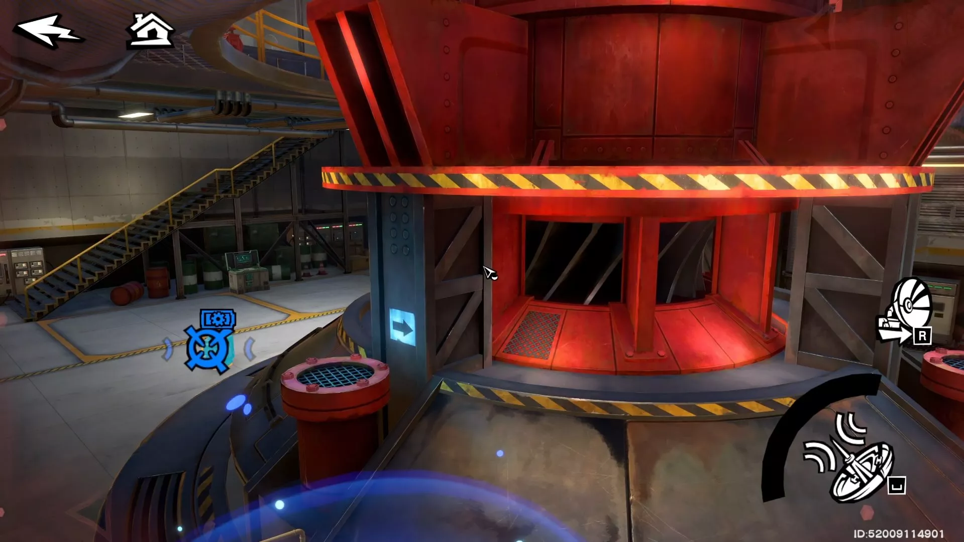 アンテナの画面を切り替えて②で設置したロボットにエネルギー転送