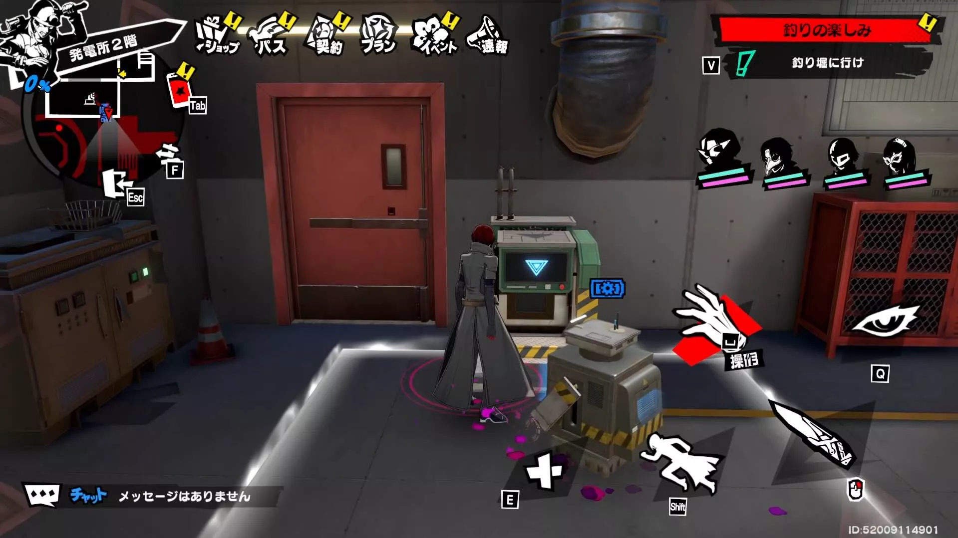 近くの装置にロボットをセットすると扉が開く