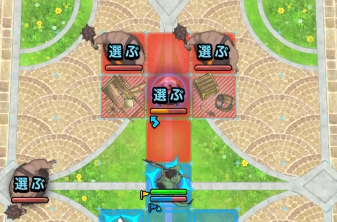 テリードランゴが倒されないように立ちまわる